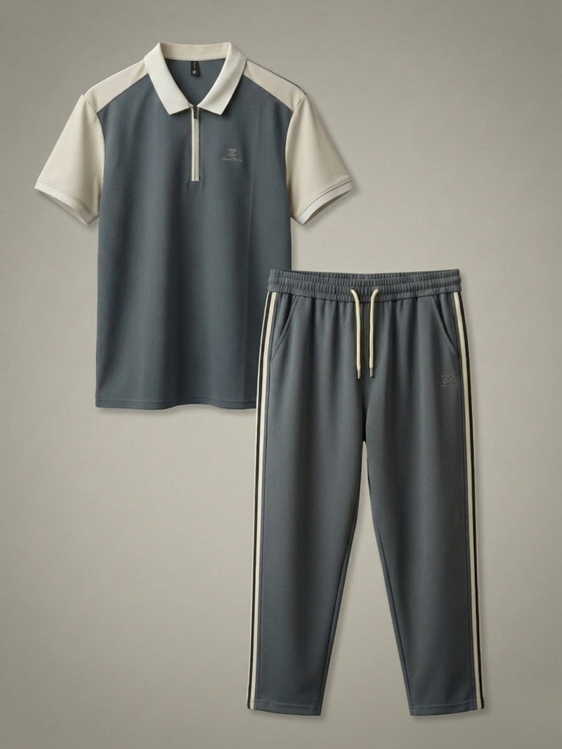 Urban Style Cool Grey & Beige Tracksuit