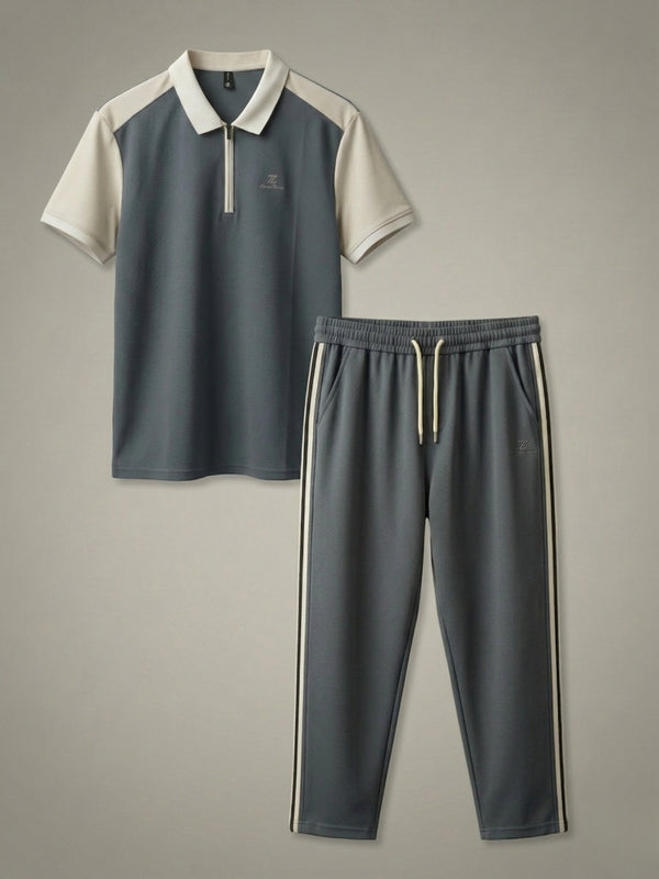 Urban Style Cool Grey & Beige Tracksuit